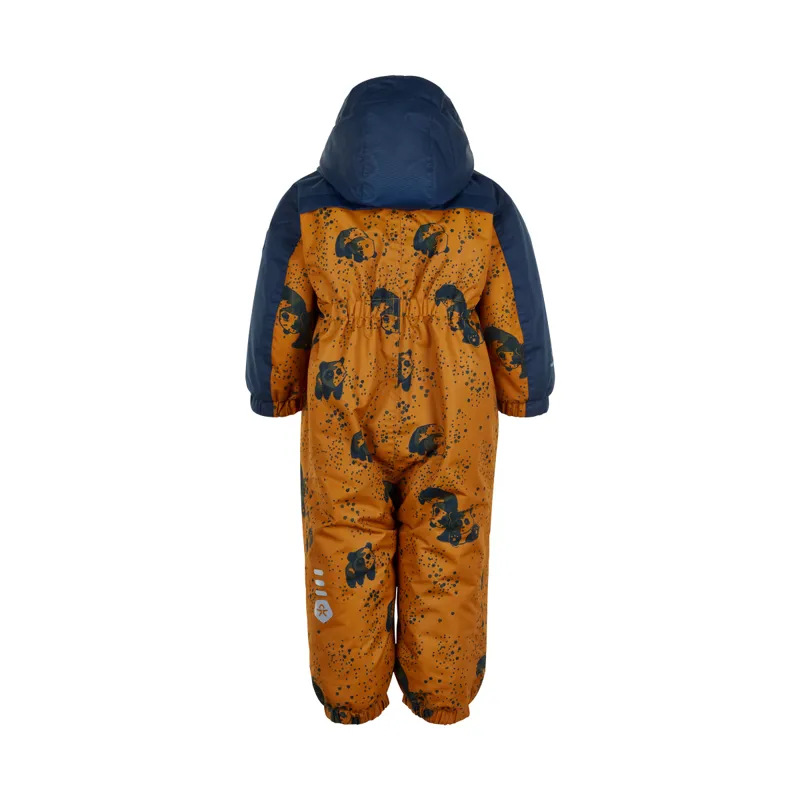 2021 Color Kids Dots Junior One Piece Ski Suit Ginger-1